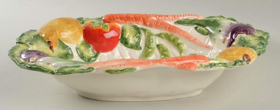 Percy the Pig 12" Oval Vegetable Bowl by Fitz & Floyd-1