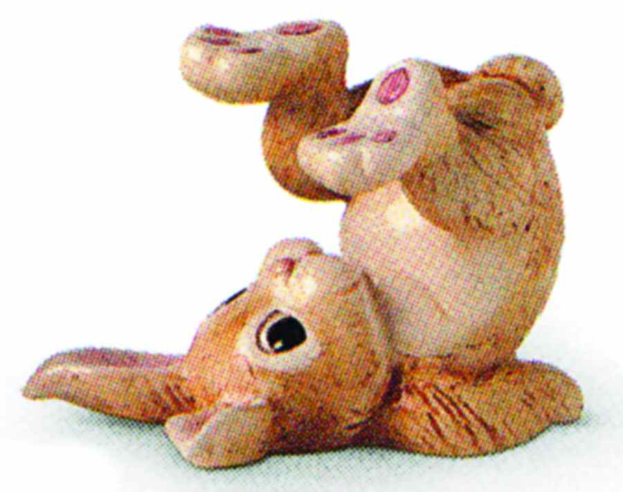 Painting Easter Eggs Rabbit Figurine by Fitz & Floyd-1