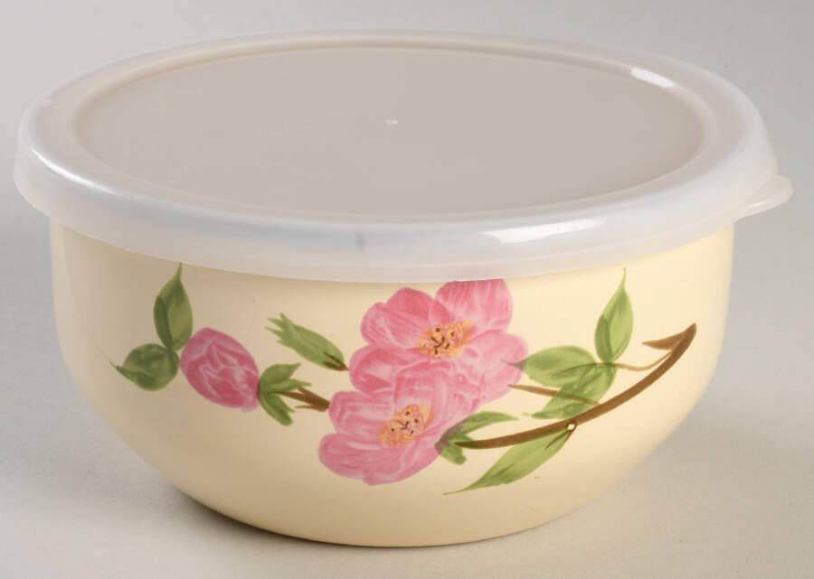 Desert Rose (China) 5 3/4" Metal Bowl & Plastic Lid by Franciscan-1