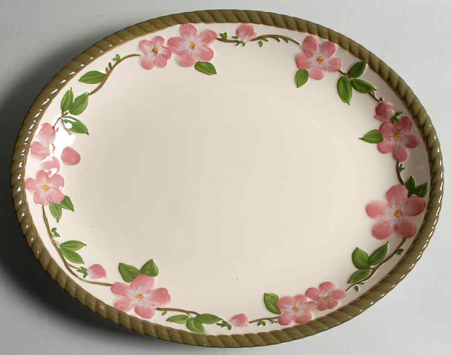 Desert Rose (China) Chip Bowl/Plate for Chip & Dip Set by Franciscan-1