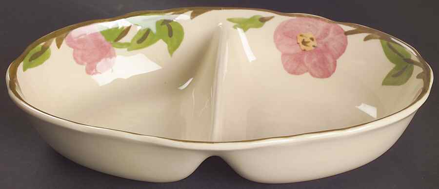 Desert Rose (China) 10" Oval Divided Vegetable Bowl by Franciscan-1
