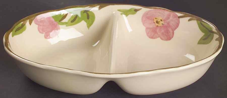 Desert Rose (China) 10" Oval Divided Vegetable Bowl by Franciscan-1