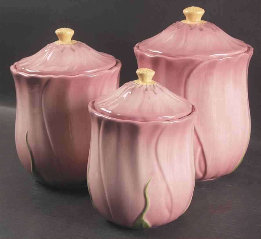 Desert Rose (China) (3 Piece) Canister Set (Box Set) by Franciscan-1