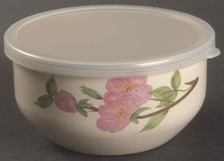 Desert Rose (China) Bowl-Metal 5 3/4" with Plastic Lid by Franciscan-1