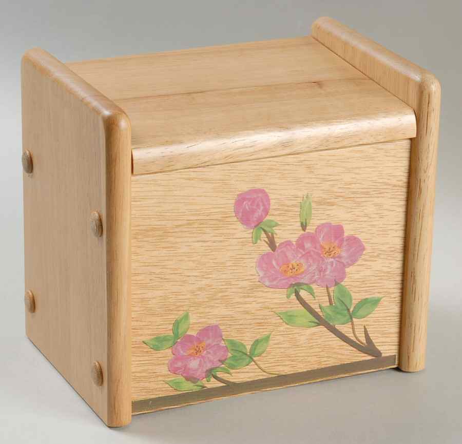 Desert Rose (China) Wood Recipe Box with Attached Lid by Franciscan-1