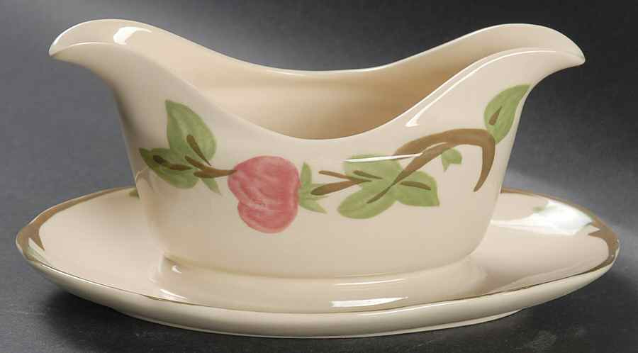 Desert Rose (China) Gravy Boat with Attached Underplate by Franciscan-1