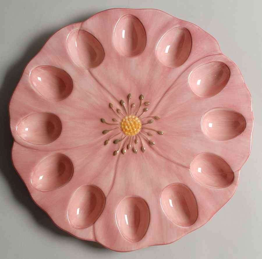 Desert Rose (China) Deviled Egg Plate by Franciscan-1