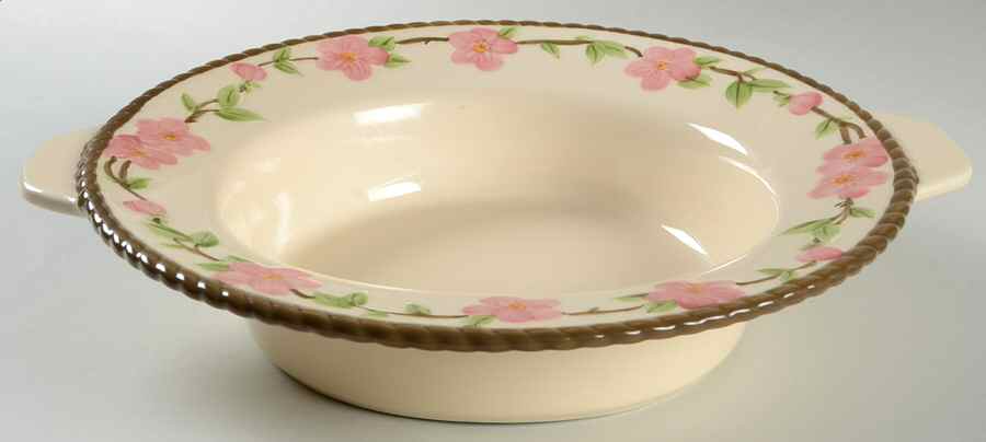 Desert Rose (China) 13" Round Handled Vegetable Bowl by Franciscan-1