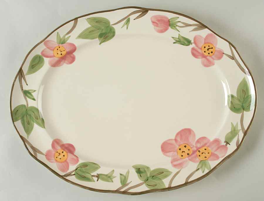 Desert Rose (China) 16" Oval Serving Platter by Franciscan-1