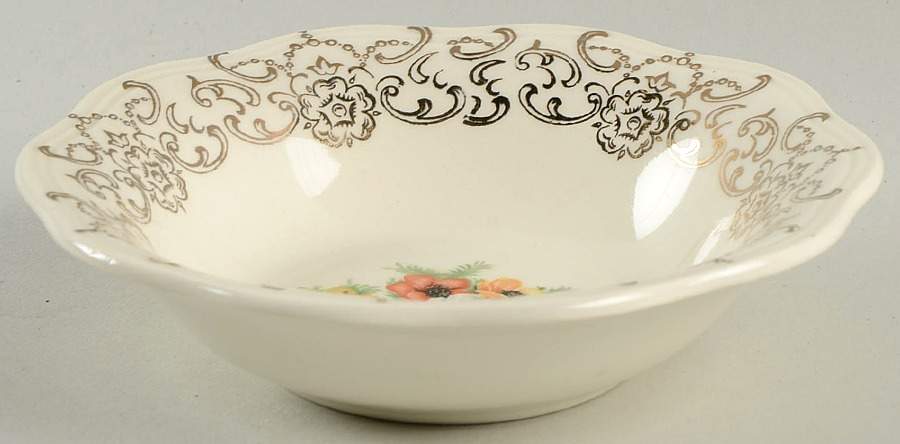 Golden Poppy Fruit/Dessert (Sauce) Bowl by French Saxon-1