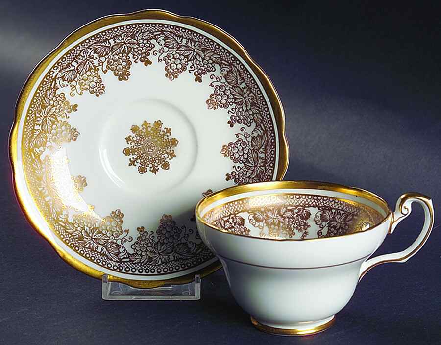 Vintage (White) Footed Cup & Saucer Set by Foley-1