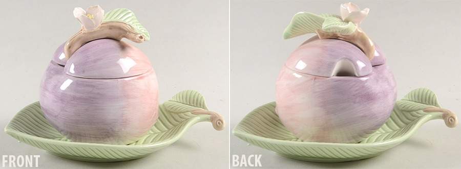 Orchard Jam/Jelly & Lid W/Underplate by Fitz & Floyd-1