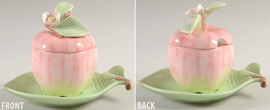 Orchard Jam/Jelly & Lid W/Underplate by Fitz & Floyd-1