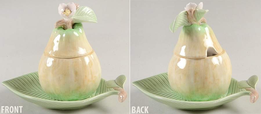 Orchard Jam/Jelly & Lid W/Underplate by Fitz & Floyd-1