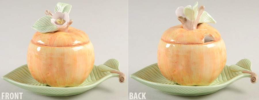 Orchard Jam/Jelly & Lid W/Underplate by Fitz & Floyd-1