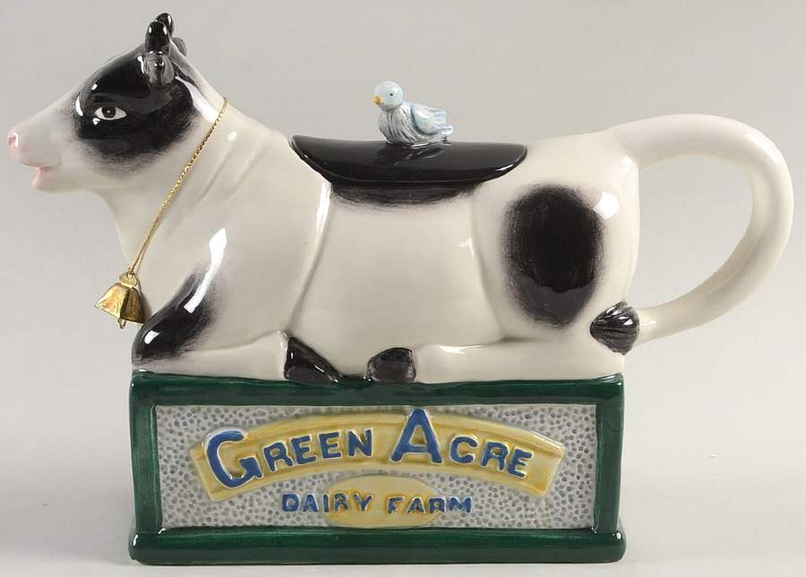 Blue Ribbon Dairy Teapot & Lid by Fitz & Floyd-1