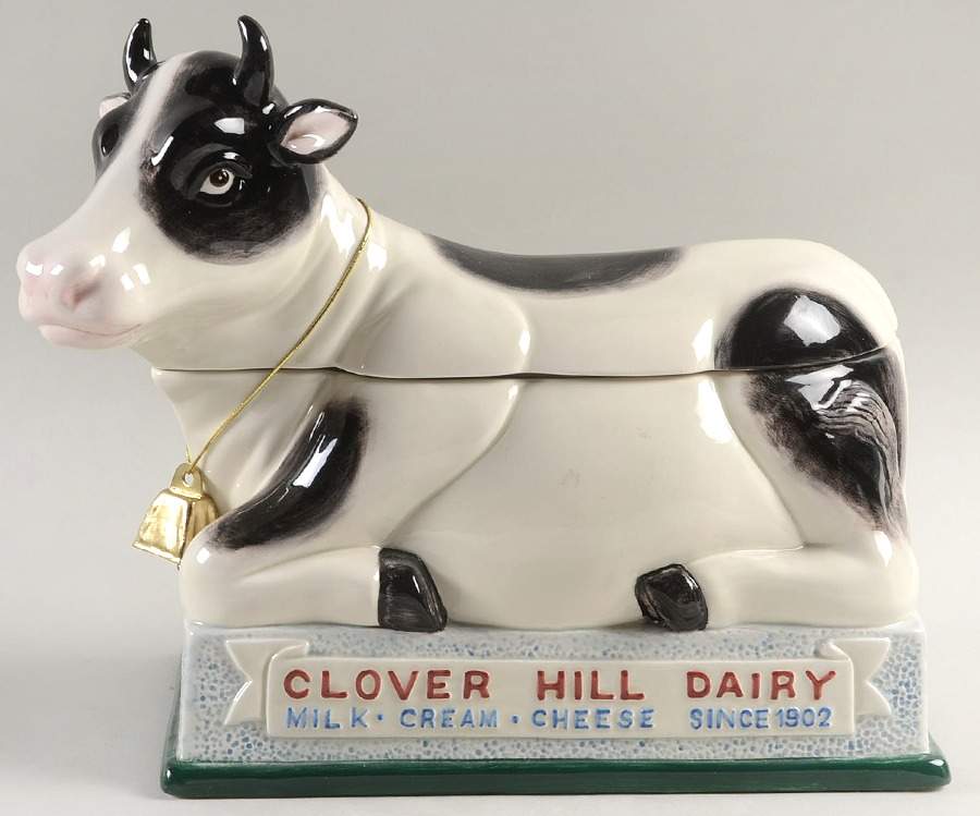 Blue Ribbon Dairy Cookie Jar & Lid by Fitz & Floyd-1