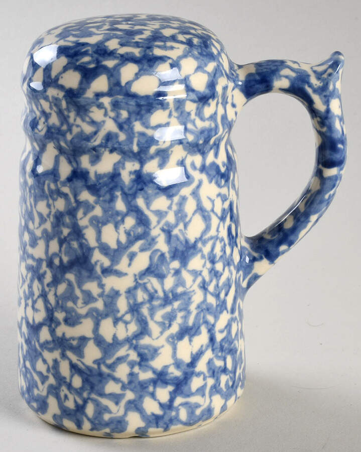 Blue Sponged Stove Top Pepper Shaker by Friendship-1