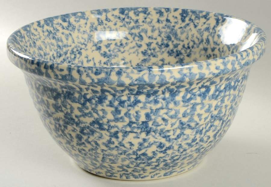 Blue Sponged 10" Mixing Bowl by Friendship-1