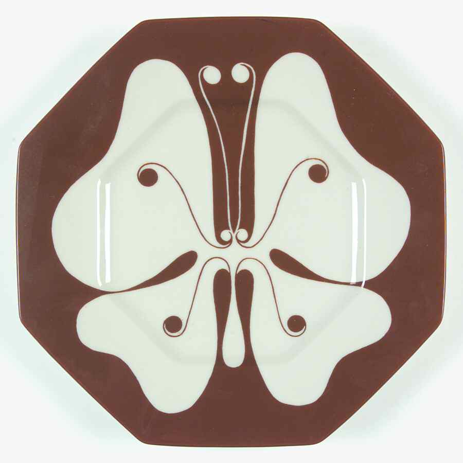 Allegro Butterfly Brown Salad Plate by Fitz & Floyd-1