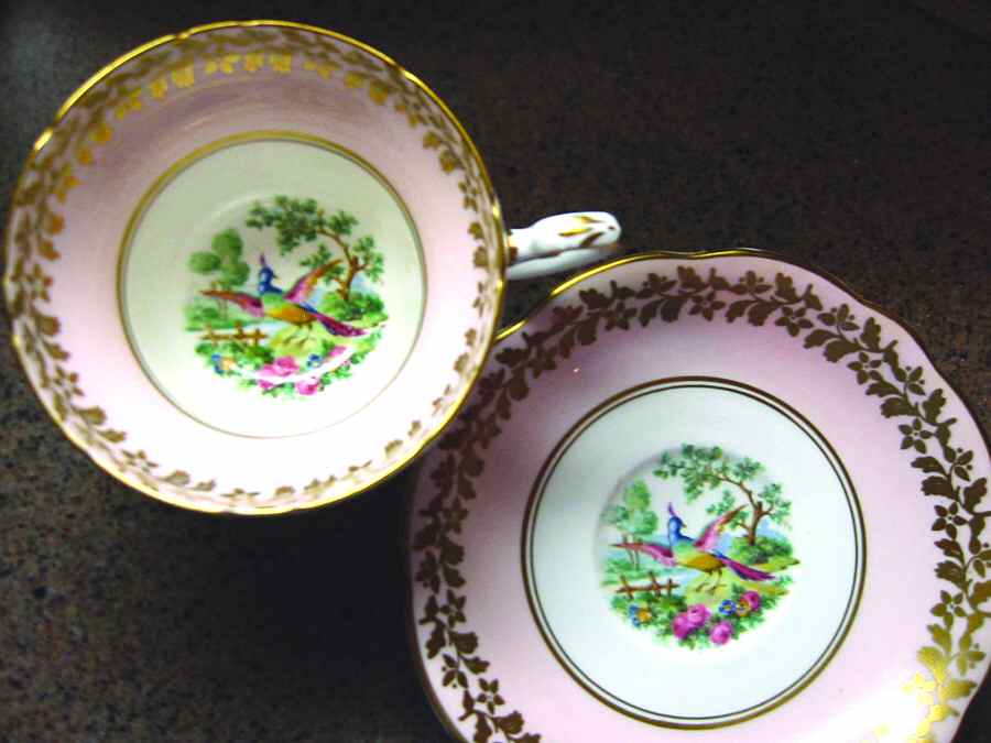 V1875 Footed Cup & Saucer Set by Foley-1