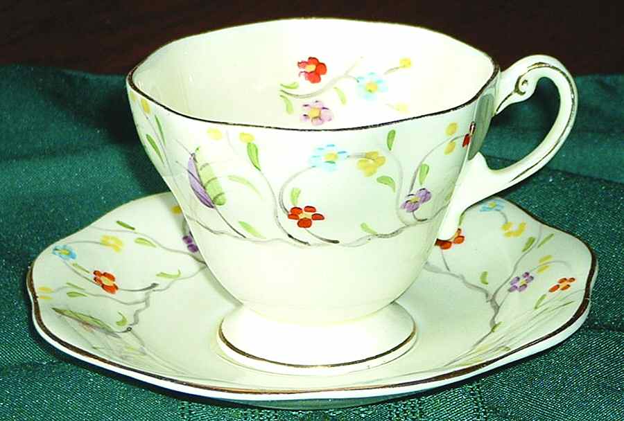 V2173 Footed Cup & Saucer Set by Foley-1