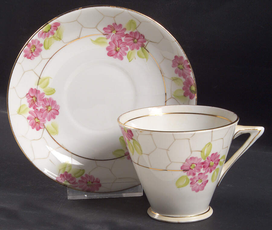 7017 Footed Cup & Saucer Set by Thomas Forester & Sons-1