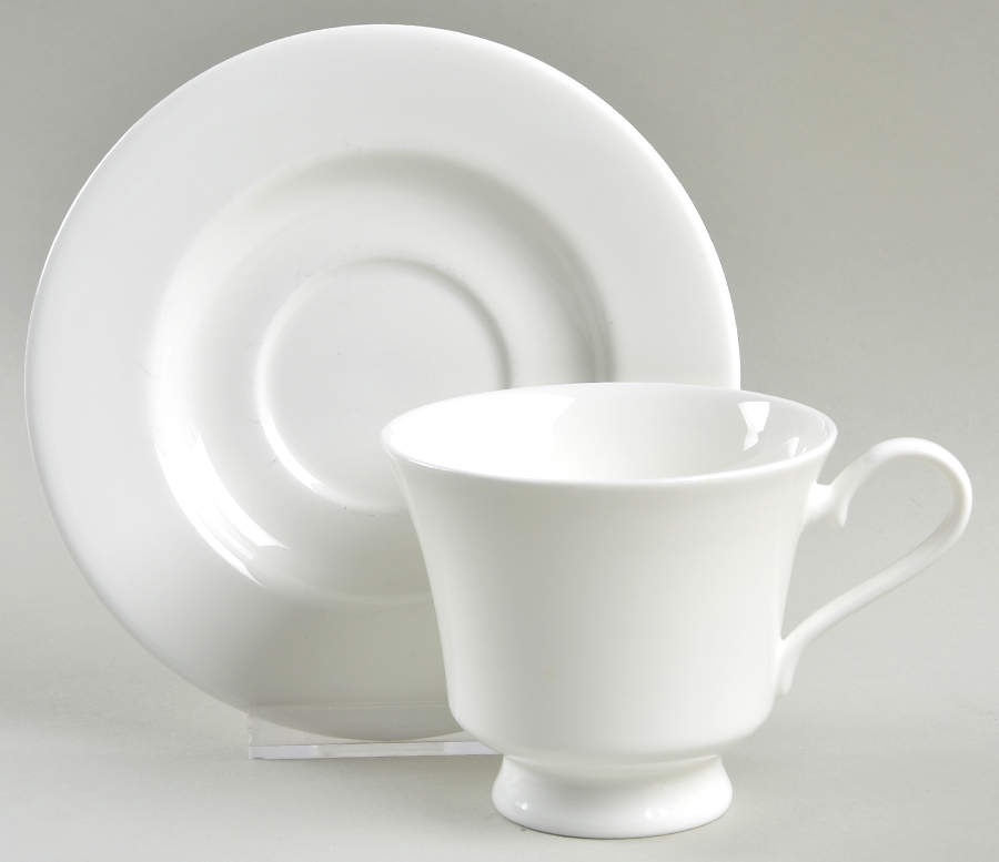 Andromeda Footed Cup & Saucer Set by Fortessa-1