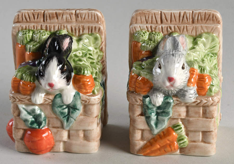 Bountiful Bunnies Figural Salt & Pepper Set by Fitz & Floyd-1