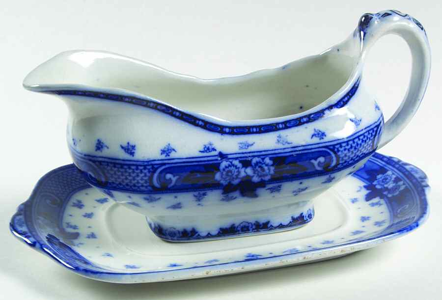 Weir (No Trim) Gravy Boat & Underplate by Ford & Sons-1
