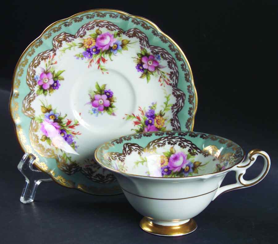3171 Footed Cup & Saucer Set by Foley-1
