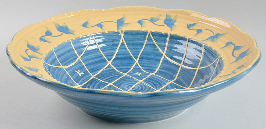 French Country 12" Large Salad Serving Bowl by Foreside-1