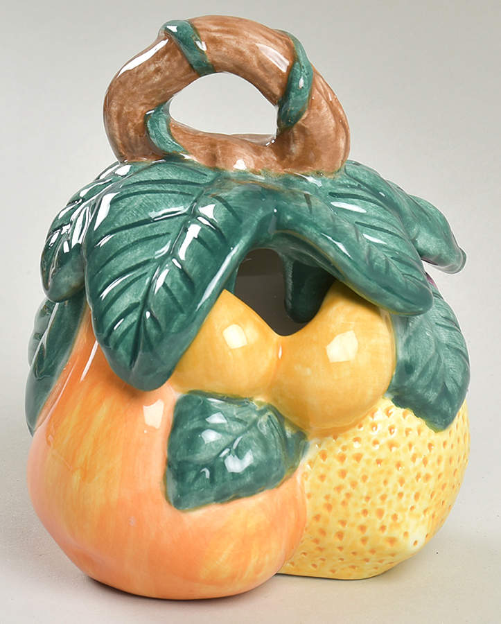 Melons and Fruit Sugar Bowl & Lid by Fitz & Floyd-1