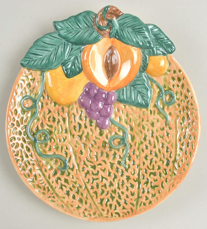 Melons and Fruit Sculpted Serving Plate by Fitz & Floyd-1