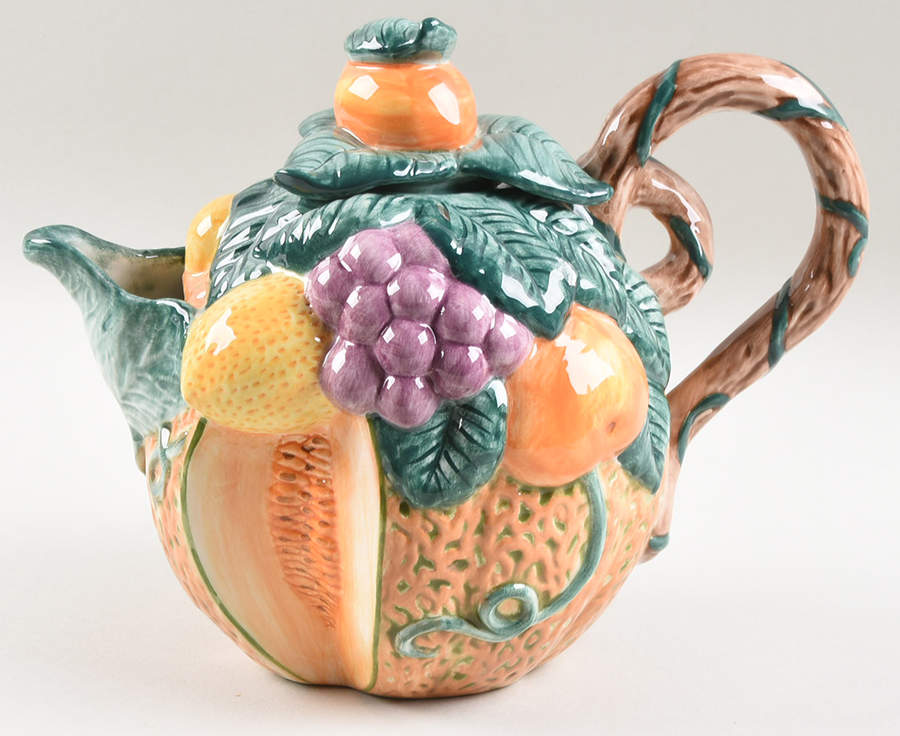 Melons and Fruit Teapot & Lid by Fitz & Floyd-1