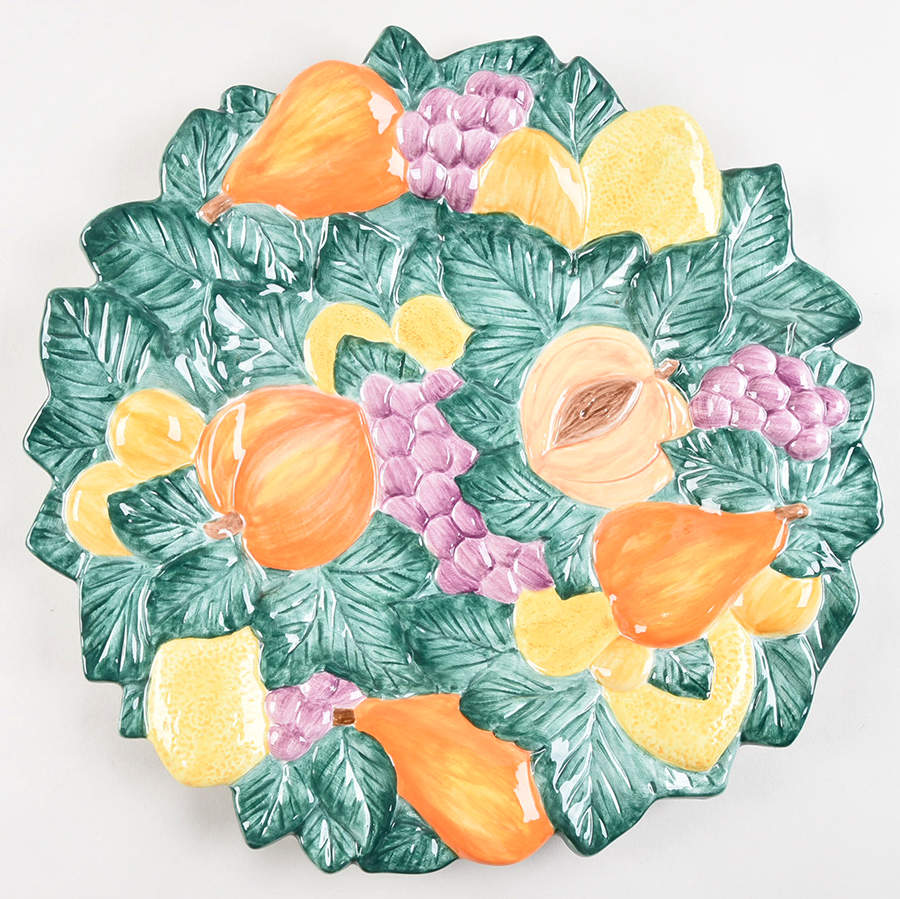 Melons and Fruit 12" Chop Plate (Round Platter) by Fitz & Floyd-1