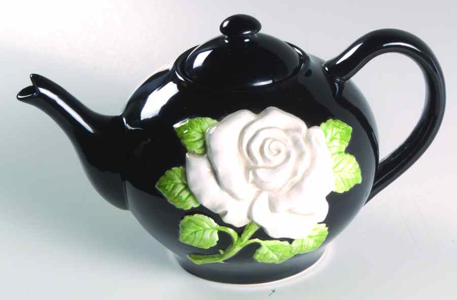 Rose Blanc Teapot & Lid by Fitz & Floyd-1