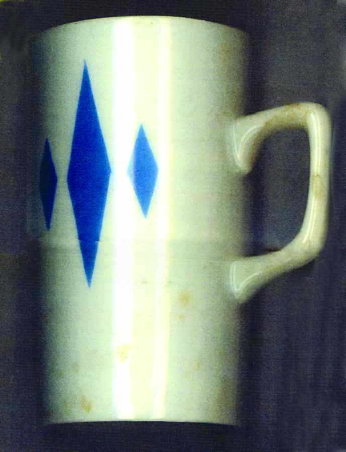Diamond Blue Flat Demitasse Cup & Saucer Set by Fine China of Japan-1