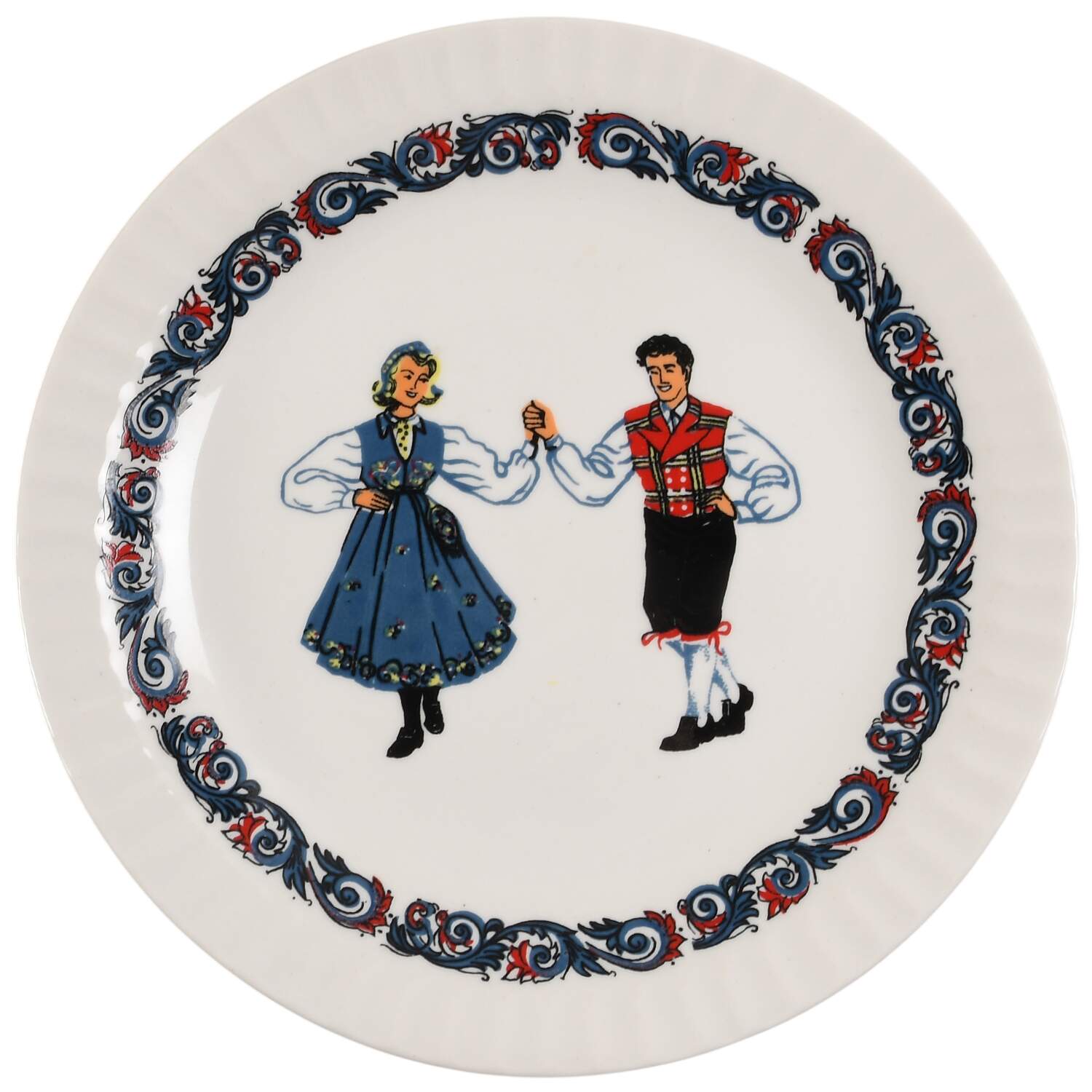 Hardanger Dancers Cookie Plate by Figgjo (Norway)-1