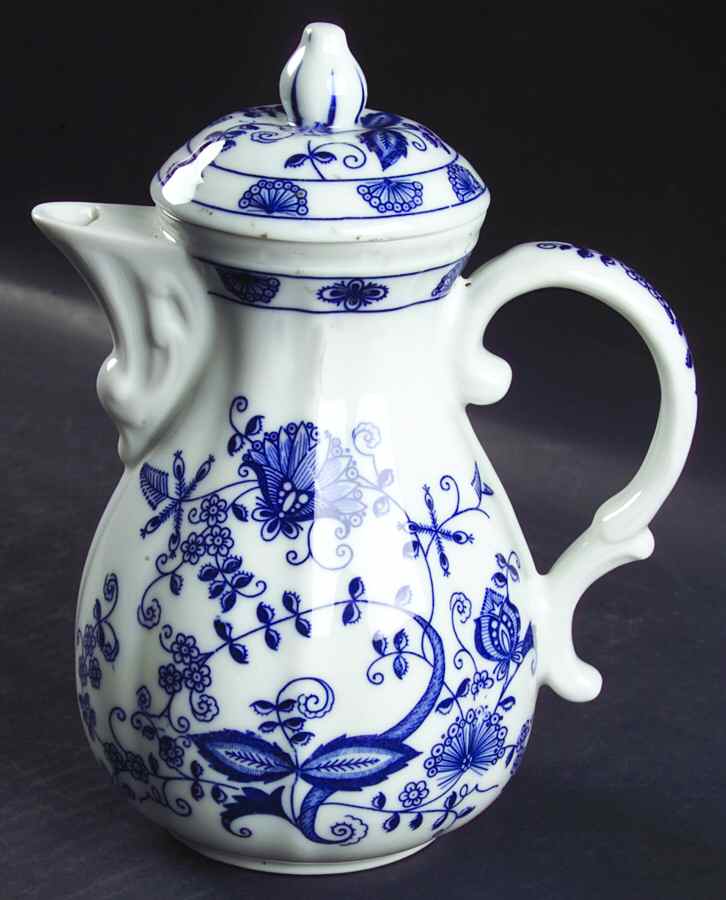 Blue Phenix Mini Coffee Pot & Lid by Fine China of Japan-1
