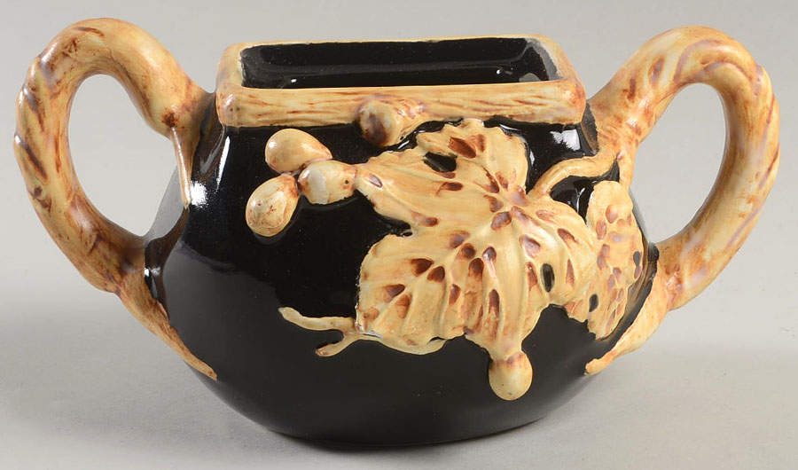 Bordeaux Noir (Earthenware) Sugar Bowl No Lid by Fitz & Floyd-1