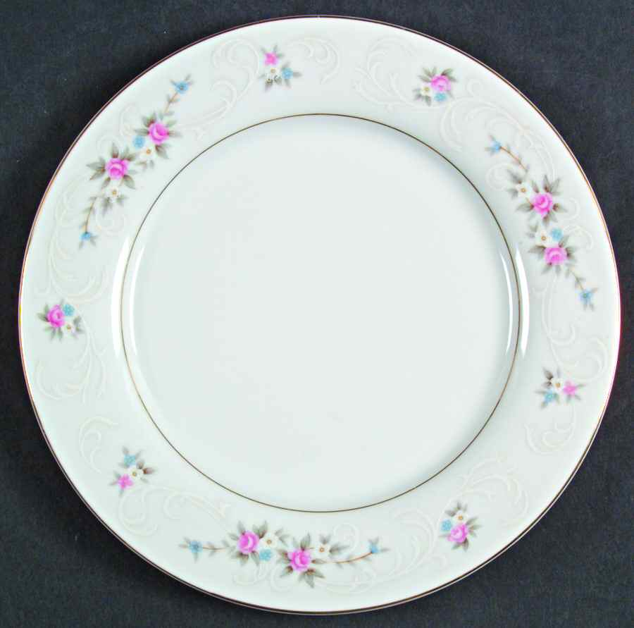 Rosebud Salad Plate by Fine China of Japan-1