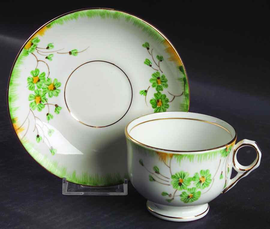 7061 Footed Cup & Saucer Set by Thomas Forester & Sons-1