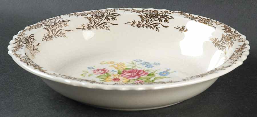 Golden Harvest Rim Soup Bowl by French Saxon-1