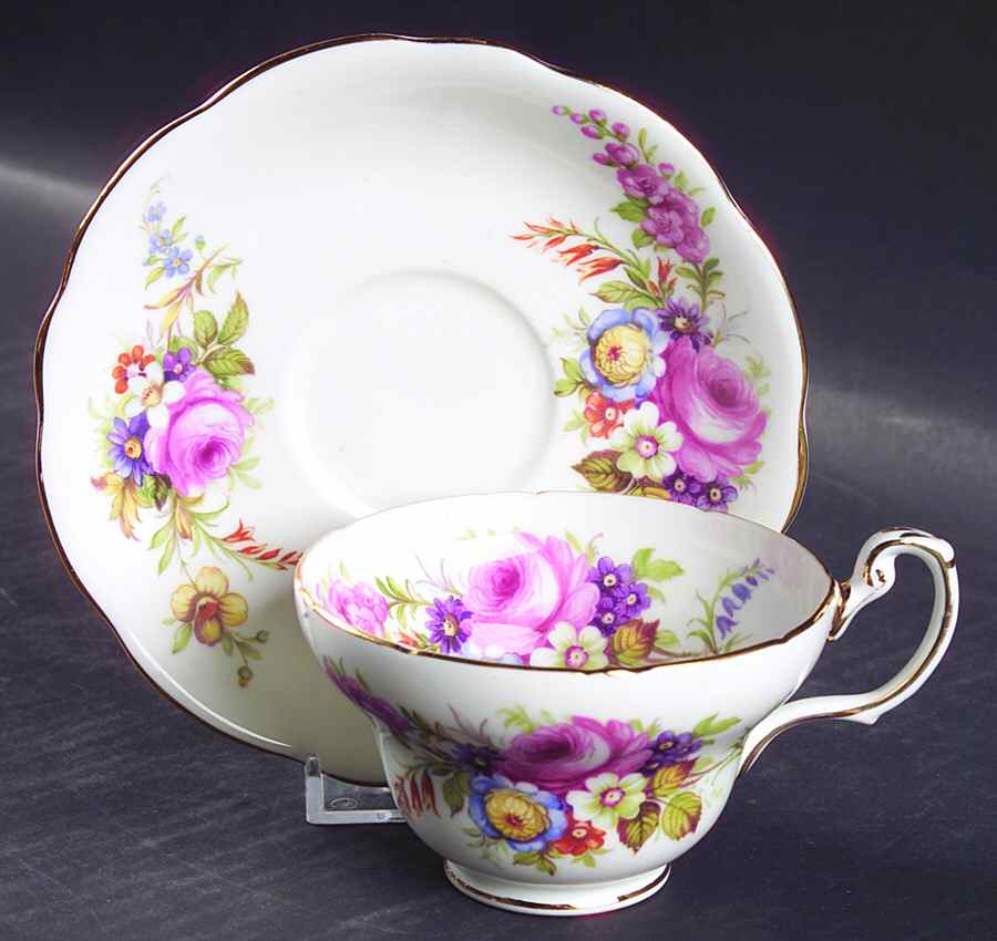3294 Flat Cup & Saucer Set by Foley-1