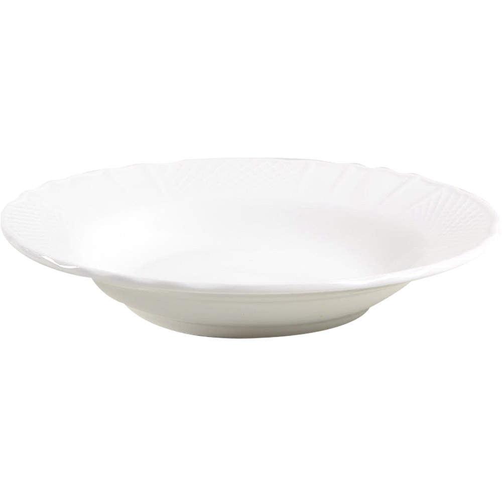 Lattice White Rim Soup Bowl by Farberware-1