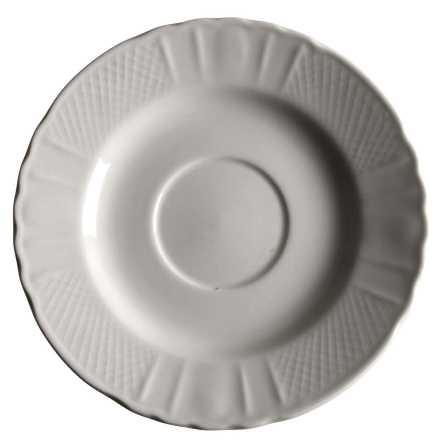 Lattice White Saucer by Farberware-1