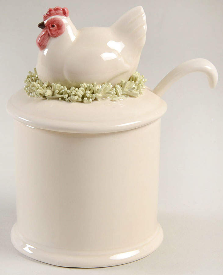 Country Day Jam/Jelly & Lid W/Spoon by Fitz & Floyd-1