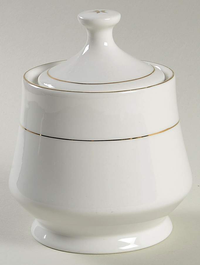 Simplicity Gold (Rim Shape) Sugar Bowl & Lid by Farberware-1