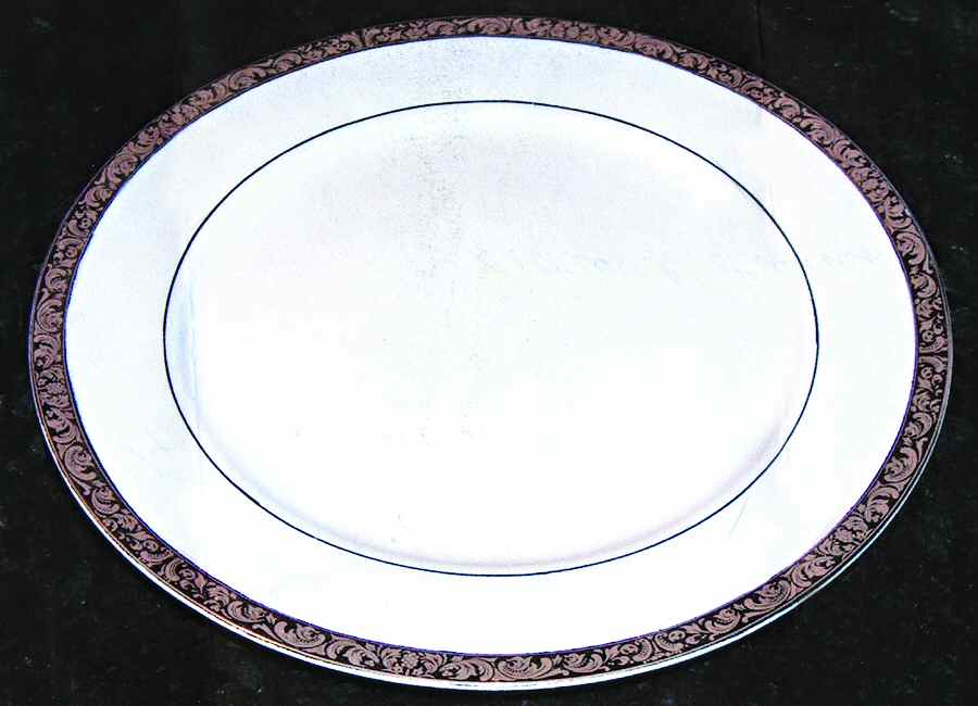 GOLD SCROLL Dinner Plate by Florida Marketplace-1